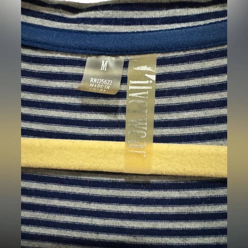 Silverwear - Blue / Gray Striped tunic top - Size M - Picture 3 of 8